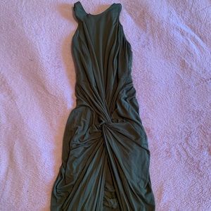 Olive high low dress